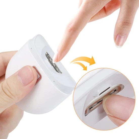 Electric Nail Clipper and Polisher with LED Light